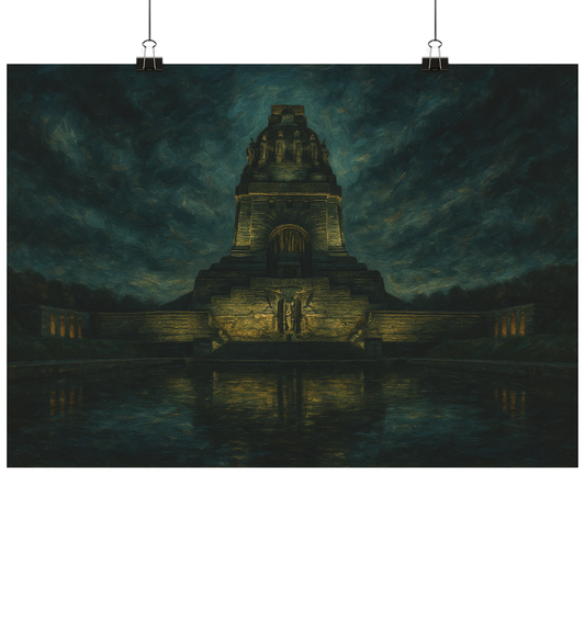 Völkerschlachtdenkmal Kunstdruck - Poster Din A3 (quer)