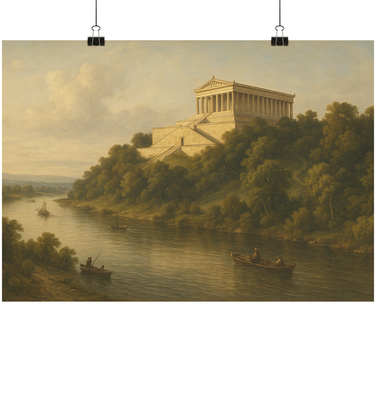 Walhalla in Regensburg  - Poster Din A3 (quer)