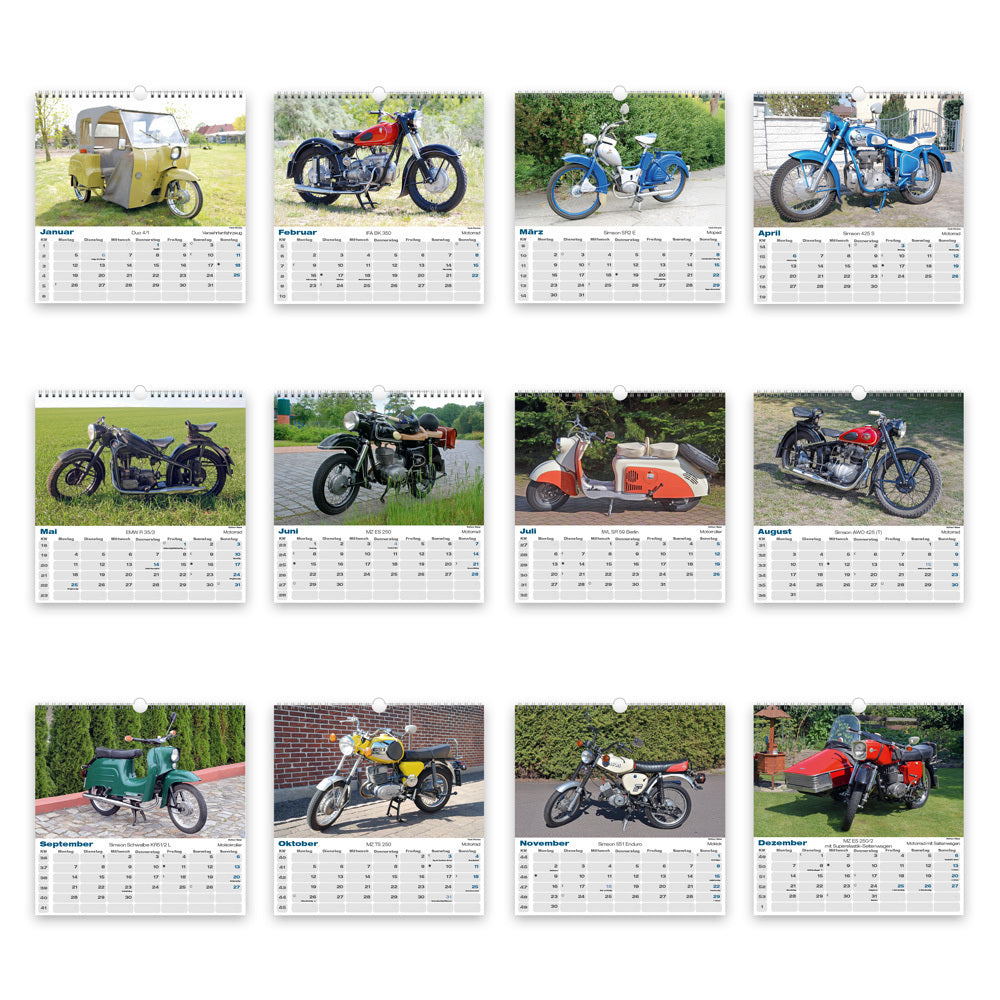 Kalender Trötsch Technikkalender DDR-Zweiräder 2026.